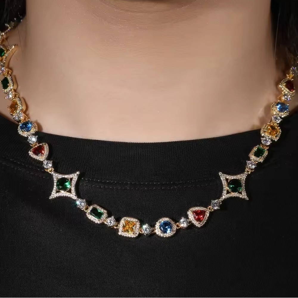 Multicolor Gemstone Necklace 18inch